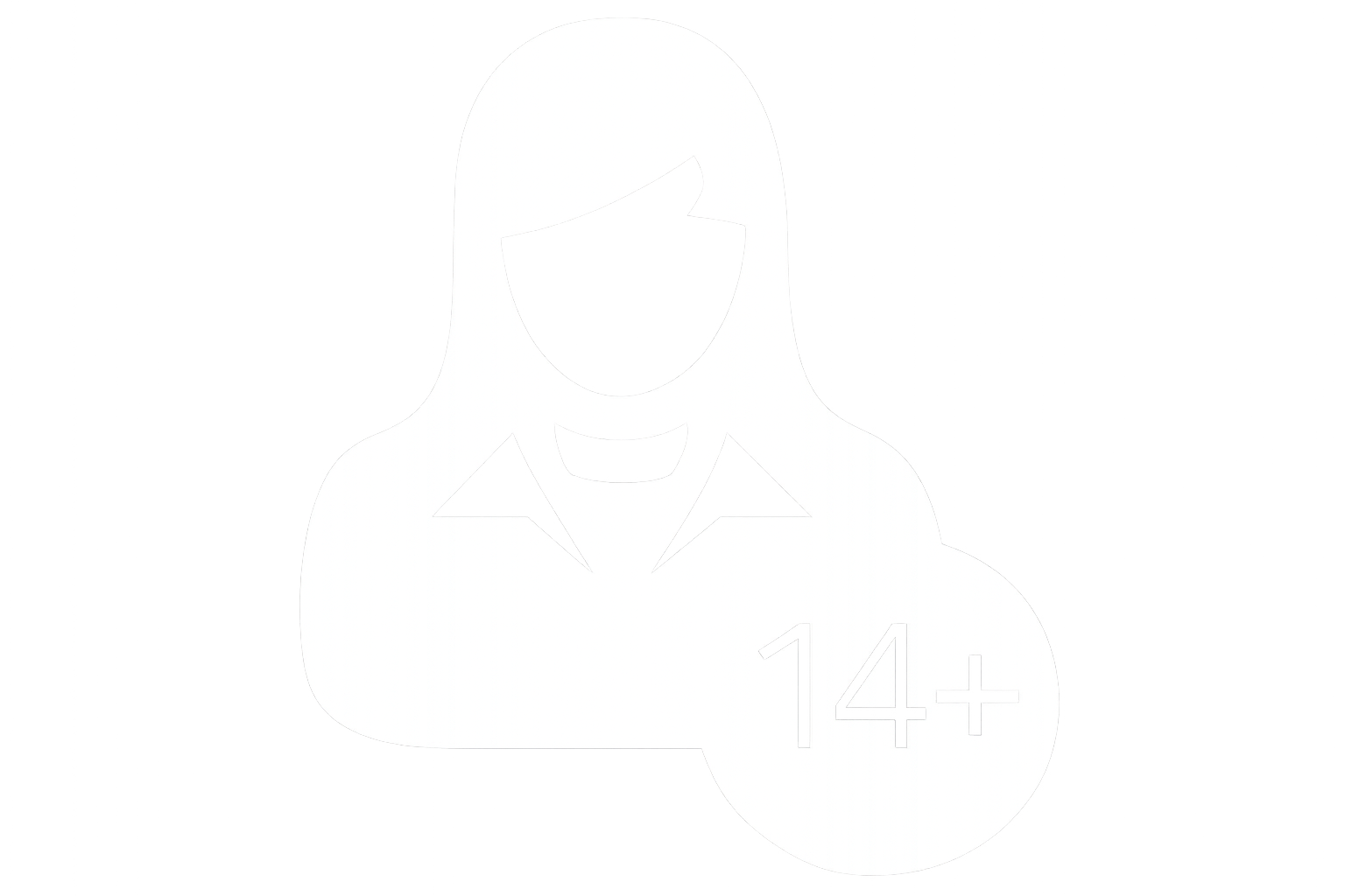 Icon mit einer jungen Person und der Zahl 14 plus. Das Alter, ab dem betreutes Reisen mit FIT möglich ist.